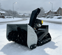 Souffleuse à neige télécommandée sur chenilles à essence, homologuée CE, levage à distance, largeur de déblaiement de 620 mm, portée de 12 m