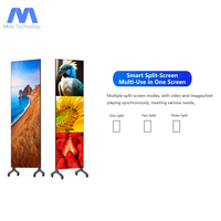Écran d'affichage LED couleur ultra HD P1.25 P1.56 P1.875 sur pied avec roulettes