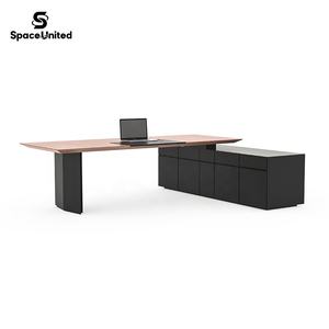 Meubles de bureau SpaceUnited Chine, comptoir en bois grainé, bureau de direction moderne - Product Image 4