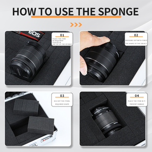 Cao Cấp Xách Tay Nhôm Lớn Trường Hợp Công Cụ Nhiệm Vụ Nặng Nề Bạc Lưu Trữ Box Với Tùy Chỉnh Bọt Cho Thiết Bị Chuyên Nghiệp - Product Image 4