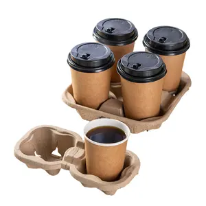 JIANI Wholesale Disposable Double Paper Cup Custom Thickened Insulation Takeout Milk Tea Cup Coffee Hot Drink Hollow Paper Cup