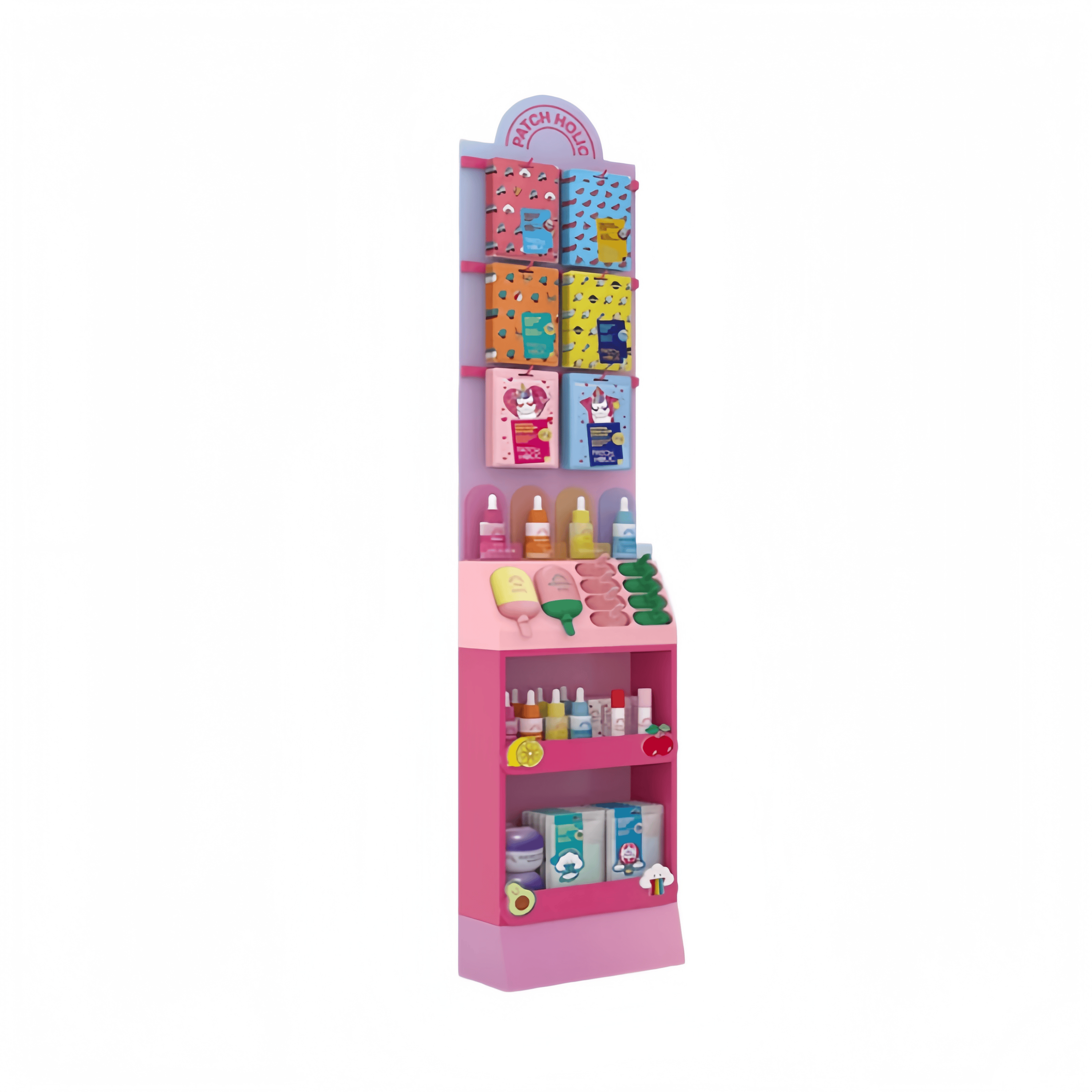 Apache Custom Cosmetics Acrylic Display Retail Store Perfume Eyelash Lipstick Makeup Display Rack Floor Cardboard Display Stand — view 1