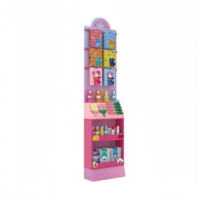 Rak Display Akrilik Kosmetik Apache Custom untuk Toko Ritel, Parfum, Bulu Mata, Lipstik, dan Makeup, Rak Display Lantai dari Karton