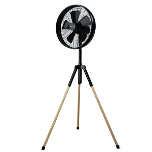 AC Source 16 inch 18 inch Retro Metal Wooden Stand Tripod Fan with CE and Rohs