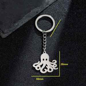 Trendy Octopus Animal Stainless Steel Keychain for <b>Men</b> <b>Keyring</b> Bag Charm Key Chain Jewelry llaveros Para Hombre - Product Image 2