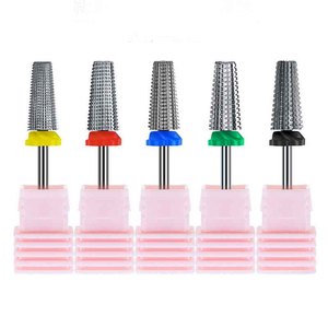 5 en 1 Embouts de ponçage professionnels en acier au tungstène pour machine à ongles, pour le retrait de gel, avec logo personnalisé, vente en gros - Product Image 1