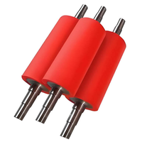 Rouleau en caoutchouc personnalisé en PU, silicone, EPDM, SBR, NBR pour machines d'impression, de revêtement, de laminage et de transfert thermique
