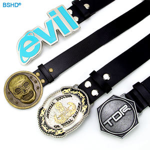 Boucles de ceinture en métal personnalisées par le fabricant, sans minimum de commande, plaqué antique, logo 3D, en gros, boucle de ceinture de cowboy western sur mesure - Product Image 1