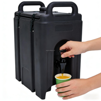 Distributeur de boissons isotherme commercial avec robinet anti-goutte, chaud/froid, maintien de la température pendant 4-6 heures, pour événements de restauration