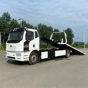 Top Quality FAW 4x2 <b>Flatbed</b> Tow <b>Truck</b> 8 Ton Slidebed Wrecker Road Recovery <b>Truck</b> Factory Price - Product Image 2
