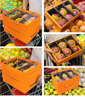 Boîte en carton ondulé imprimé avec logo personnalisé boîte d'emballage de couleur plate finition mate UV échantillon gratuit de fruits et légumes en aluminium