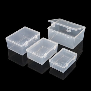 Transparent Double Locking Plastic <b>Storage</b> Box Set For Tools Parts Accessories Desktop Organization Small Medium Large Sizes - Product Image 1