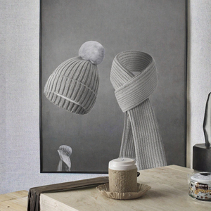 Ensemble 3 pièces d'hiver pour adulte en coton tricoté 100% : bonnet, écharpe et gants tactiles – Nouveauté en stock directement de l'usine pour le commerce électronique transfrontalier - Product Image 2