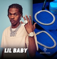 Bijoux Hip Hop pour hommes, chaîne de rappeur, collier en argent 925, collier super grand, chaîne Miami Cuban Link