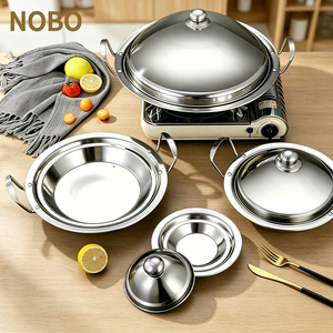 Marmite à <span class=keywords><strong>tajine</strong></span> en acier inoxydable 18/22/26/30/34/38cm, ensemble de cuisson par <span class=keywords><strong>induction</strong></span>, marmite royale avec couvercle pour la cuisine - Product Image 2