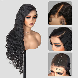 Onda de Água Glueless Hd Lace Wigs para Mulheres Negras Kinky Curly Lace Front Perucas Raw Brazilian Human Hair Frontal Wigs Cabelo Humano - Product Image 3