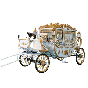 Luxury Sculpture Styles High Quality Customized Wedding Carriage Cinderella Pumpkin Horse Carriage Royal Carriage Wedding - Product Image 5