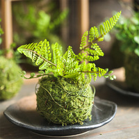 Q13 boule d'herbe de mousse artificielle nouveauté plante verte décorative bonsaï décoration de bureau à domicile moderne