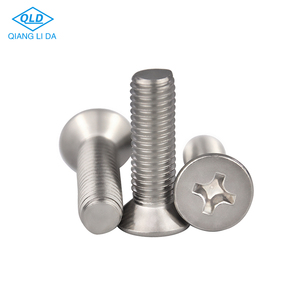 Tornillos de máquina de ranura cruzada de cabeza plana DIN965, sujetadores de acero inoxidable, tornillo M3, tornillo métrico de alta resistencia - Product Image 1