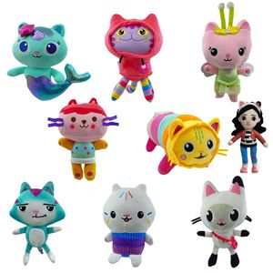 Gabbys animales de <span class=keywords><strong>peluche</strong></span> personalizados <span class=keywords><strong>sirena</strong></span> Plushie dibujos animados Anime inspirado casas de muñecas decoraciones de fiesta llenas de algodón PP - Product Image 1