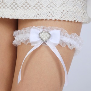 Fábrica arco encaje pierna cinturón Floral Bowknot fiesta Cosplay Lolita niñas elástico muslo anillo nupcial boda pierna Liga Decoración - Product Image 1