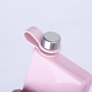 Botella de Licor Portátil de Acero Inoxidable Rosa para Novia, 170 ml, para Regalos de Boda - Product Image 4