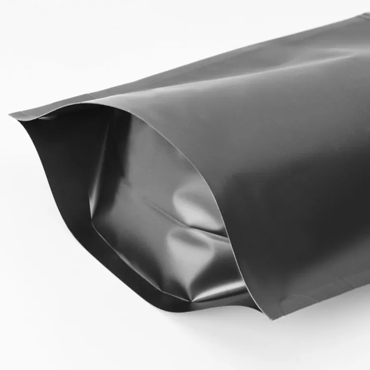 מט שחור חבילה לעמוד כיס/אריזת נייר אלומיניום נעילת מיקוד תיק/Doypack מיילר אחסון מזון שקיות