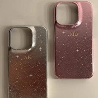 Étuis de téléphone en cuir de luxe brillant personnalisés pour iPhone 11-16Pro Max, option d'impression personnalisée