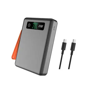 Lifepo4 pin 200 Wát LCD hiển thị kỹ thuật số bán buôn Chất lượng cao 4 USB sạc điện thoại di động sạc nhanh ngân hàng điện 60000mAh
