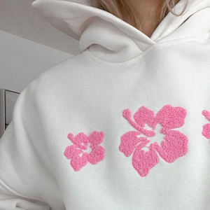 Personalizado bordado de flores de gran tamaño de moda sudaderas - Product Image 4