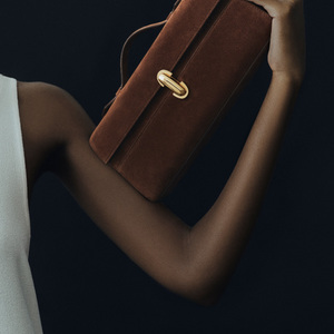 2026 New Trending <strong>Dark</strong> Navy Blue <strong>Pu</strong> <strong>Leather</strong> Plain Elegant Evening Portable Handheld Underarm Silver Buckle Women Purse Bag - Product Image 4