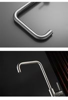 Robinet de cuisine monocommande en acier inoxydable nickel brossé pour design moderne et créatif, à montage sur plan, avec cartouche céramique