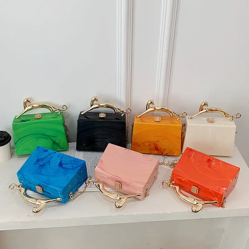 Dompet genggam permen segar Fashion untuk wanita dompet dan tas tangan 2023 dompet mini kotak akrilik mewah