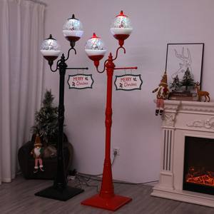 <span class=keywords><strong>Farola</strong></span> navideña musical artesanal festiva con farol musical que sopla nieve para iluminación navideña decorativa - Product Image 2