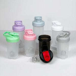 <span class=keywords><strong>300</strong></span> ml Fitness-Sport BPA-freie Kunststoff-Shaker-Flasche mit individuellem Logo, Glitzer-Protein-Shaker mit Shake-Ball - Product Image 1