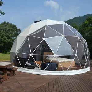 6 m，8 m测地线圆顶帐篷之家在日本，只要按一下露营度假酒店