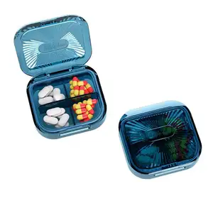 Портативная маленькая коробка для лекарств, компактная 7-дневная влагостойкая герметичная упаковочная коробка для лекарств и лекарств