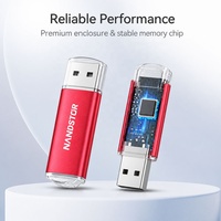 Clé USB 2.0 en métal personnalisée avec logo OEM Nandstor, 128 Mo, 1 Go, 2 Go, 4 Go, 8 Go, 16 Go, 32 Go, 64 Go, 128 Go avec pleine capacité