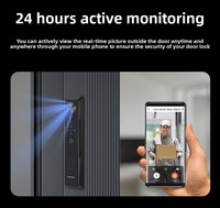 Cerradura Inteligente Lenovo A5PLUS con Reconocimiento Facial y de Venas de la Palma, Almacenamiento en la Nube, Compatible con Puertas de Madera - Versión con Contraseña Electrónica