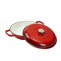 Grosir Cina 11Pcs Set Panci Besi Cor Berlapis Enamel, Panci Dutch Oven, Wajan Goreng, Wajan Ikan untuk Penggunaan Sehari-hari