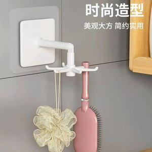 Wholesale 360 Degree Rotatable PP Punch-Free Six Claw <b>Hook</b>, Kitchen Spatula Spoon Wall Mounted Storage Hanger, Novelty <b>Hooks</b> - Product Image 5