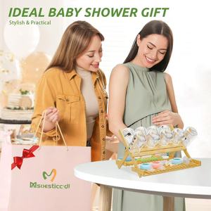 Wooden <b>bottle</b> <b>rack</b>, wooden <b>bottle</b> drainer, household <b>bottle</b> <b>drying</b> <b>rack</b>, wooden baby <b>bottle</b> holder - Product Image 2