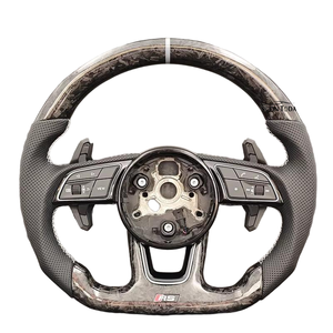 Volante de Fibra de Carbono, Serie Deportiva de Cuero, Personalización Privada para <span class=keywords><strong>Audi</strong></span> A3 A4 A5 A6 A7 S3 B9 S4 S5 B8 B9 RS3 RS5 RS7 - Product Image 1