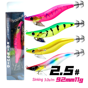 Jig de pêche au calmar Eging 92mm 11g 2.5 #   <span class=keywords><strong>Leurre</strong></span> de pêche au calmar en plastique dur, jig de pêche au calmar pour la pêche en bateau en eau salée - Product Image 3