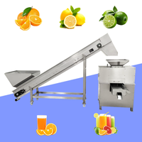 Grote capaciteit fruitsapcentrifuge met twee rollers, voor passievrucht, citrus, sinaasappel en citroensap.