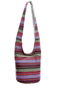 Borsa a Tracolla Etnica in Stile <span class=keywords><strong>Boho</strong></span>, Tote da Spiaggia in Tela di Lino, Borsa a Secchiello Hippie per Viaggi - Product Image 2