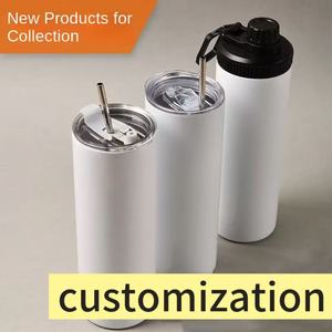 20oz cup với rơm cách điện hai lớp cup thăng hoa trống Chai Nước in laser - Product Image 5