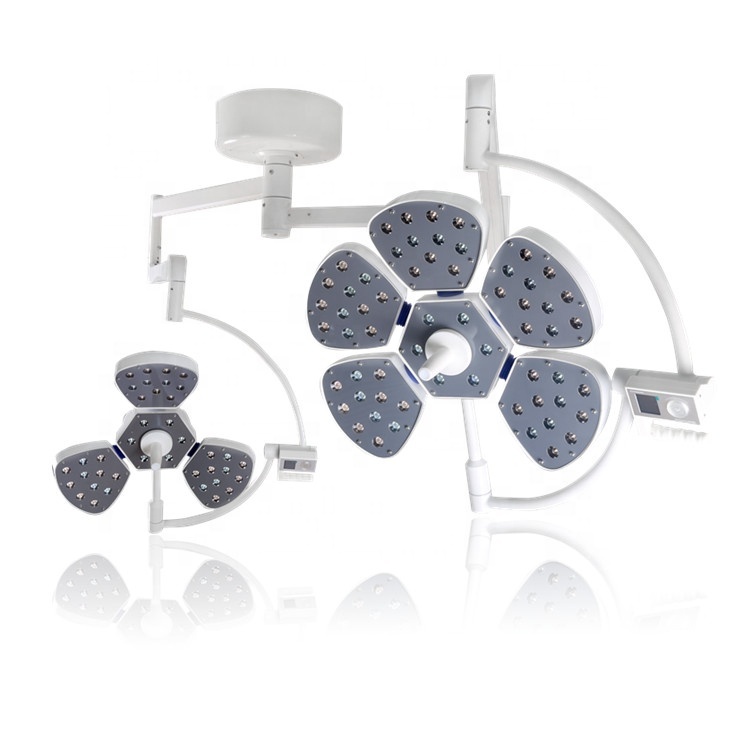ISO 13485 CE 160000 LUX Hospital LED Ceiling Surgery Light Double Head Petal Operating Lamp or Light