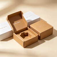 Boîte d'expédition en carton ondulé écologique avec logo personnalisé imprimé, couleurs mélangées, emballage en papier pour cosmétiques