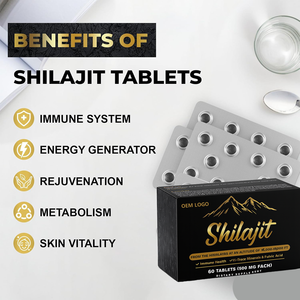 เม็ด Shilajit 30,000มก. 60เม็ดยาชิลาจิตออร์แกนิคบริสุทธิ์บริสุทธิ์บริสุทธิ์บริสุทธิ์ผลิตจาก100% ปรับแต่งได้ - Product Image 4
